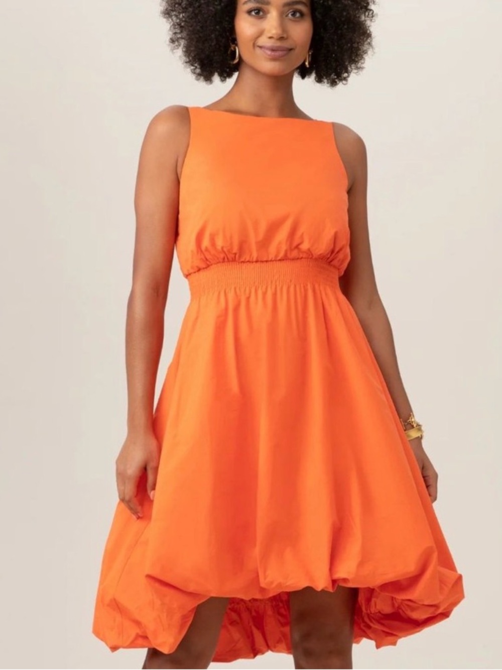 Nwot Trina Turk orange bubble skirt dress sz S - Picture 3 of 6
